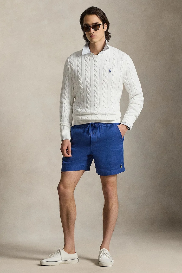 Îmbrăcăminte Polo Ralph Lauren Pantaloni scurți bărbați din bumbac 710P08205 albastru