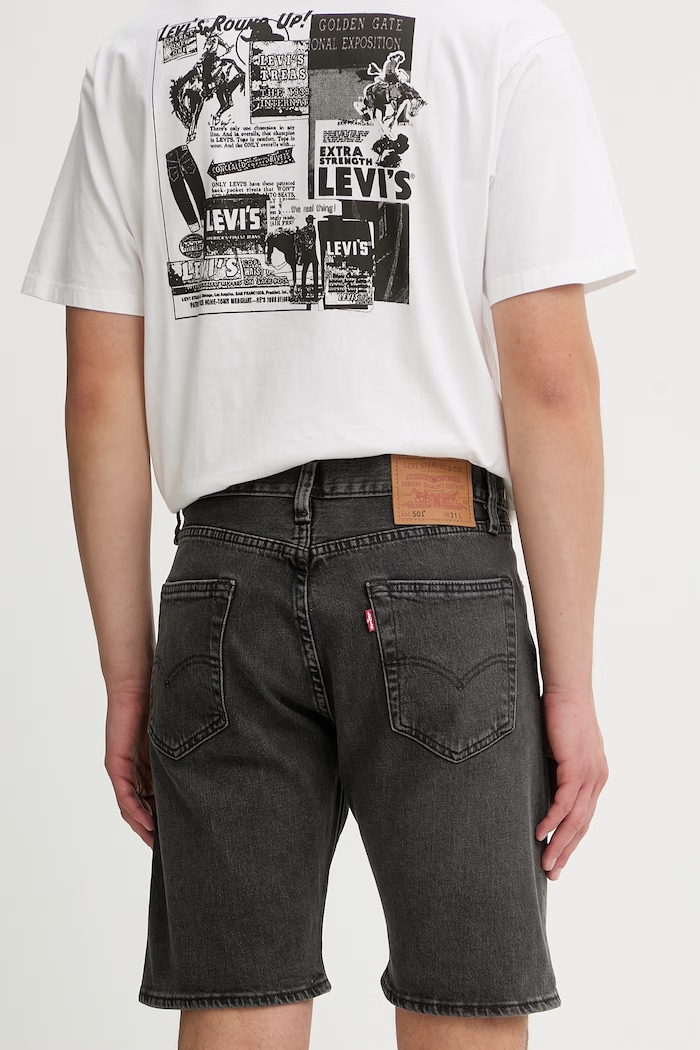 Îmbrăcăminte Levi's pantaloni scurți jeans 501® ORIGINAL 36512.0278 negru