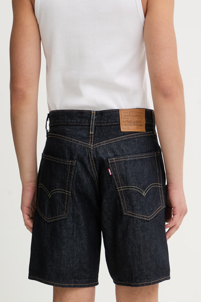 Oblečenie Rifľové krátke nohavice Levi's 468 LOOSE A8461.0038 tmavomodrá