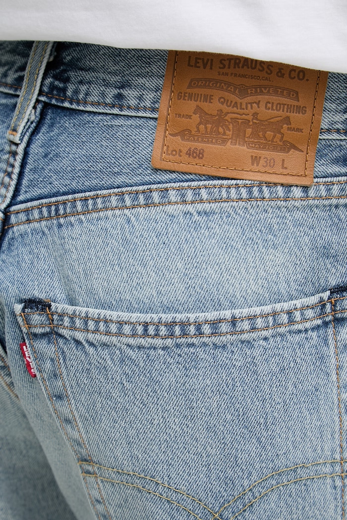 Levi's szorty jeansowe 468 LOOSE niebieski A8461.0039