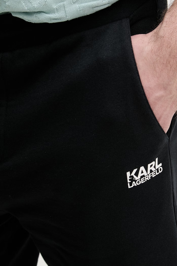 Karl Lagerfeld pantaloni scurți de trening bărbați din bumbac bleumarin 562917.705783