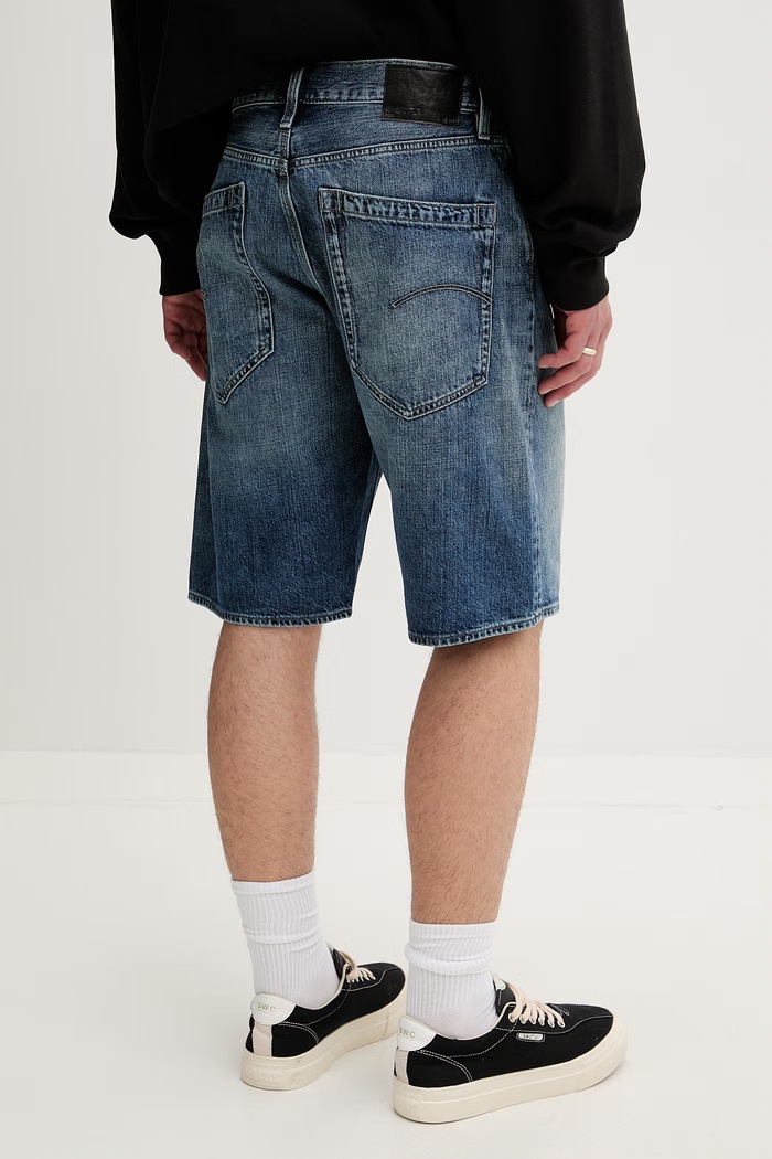 Îmbrăcăminte G-Star pantaloni scurți pentru bărbați din denim Deeggie D28474.E352 albastru