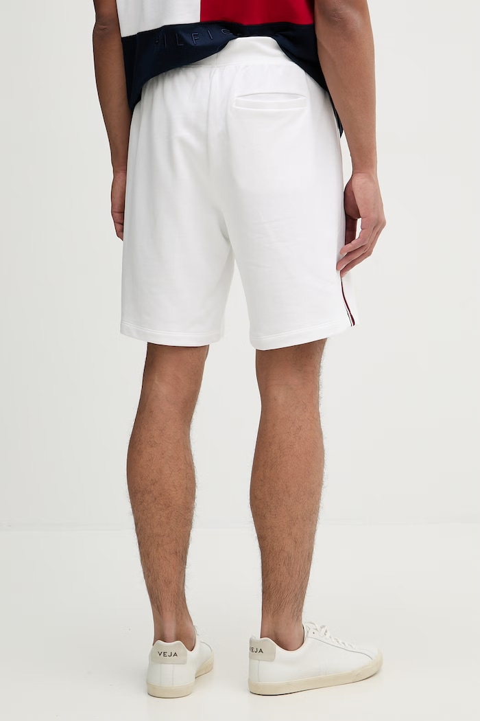 Îmbrăcăminte Tommy Hilfiger pantaloni scurți de trening bărbați din bumbac MW0MW42883 alb