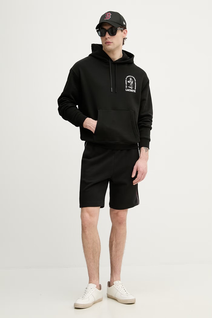 Tommy Hilfiger pantaloni scurți de trening bărbătești din bumbac MW0MW42883 negru SS26