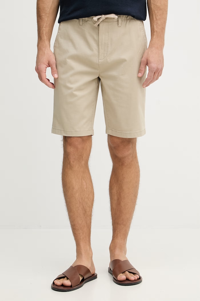 U.S. Polo Assn. szorty męskie z bawełną USPA COMFORT WAIST CLASSIC CHINO beżowy MUP4696