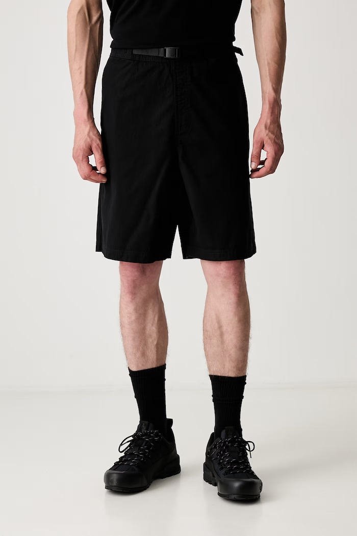 The North Face Baggy Beta туристически къс панталон от памук с еластан мъжки черен NF0A8G0AJK31