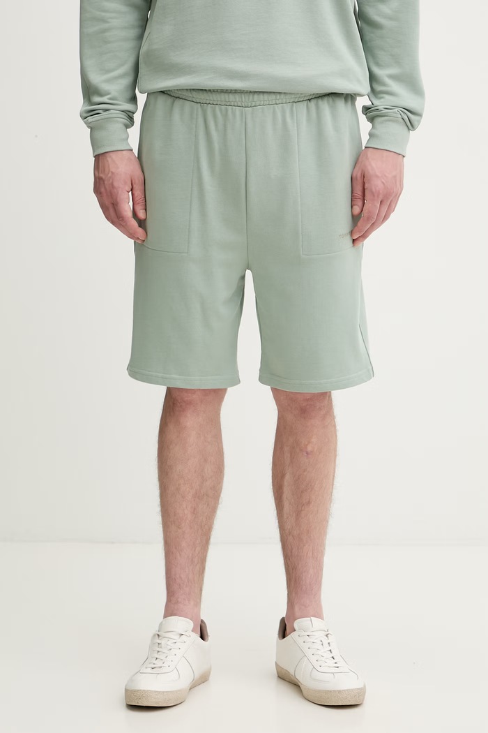 Tommy Hilfiger pantaloni scurți de trening pentru bărbați, cu bumbac verde UM0UM03914