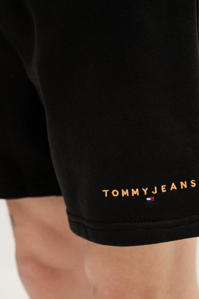 Tommy Jeans pantaloni scurți de trening pentru bărbați, cu bumbac negru DM0DM22697