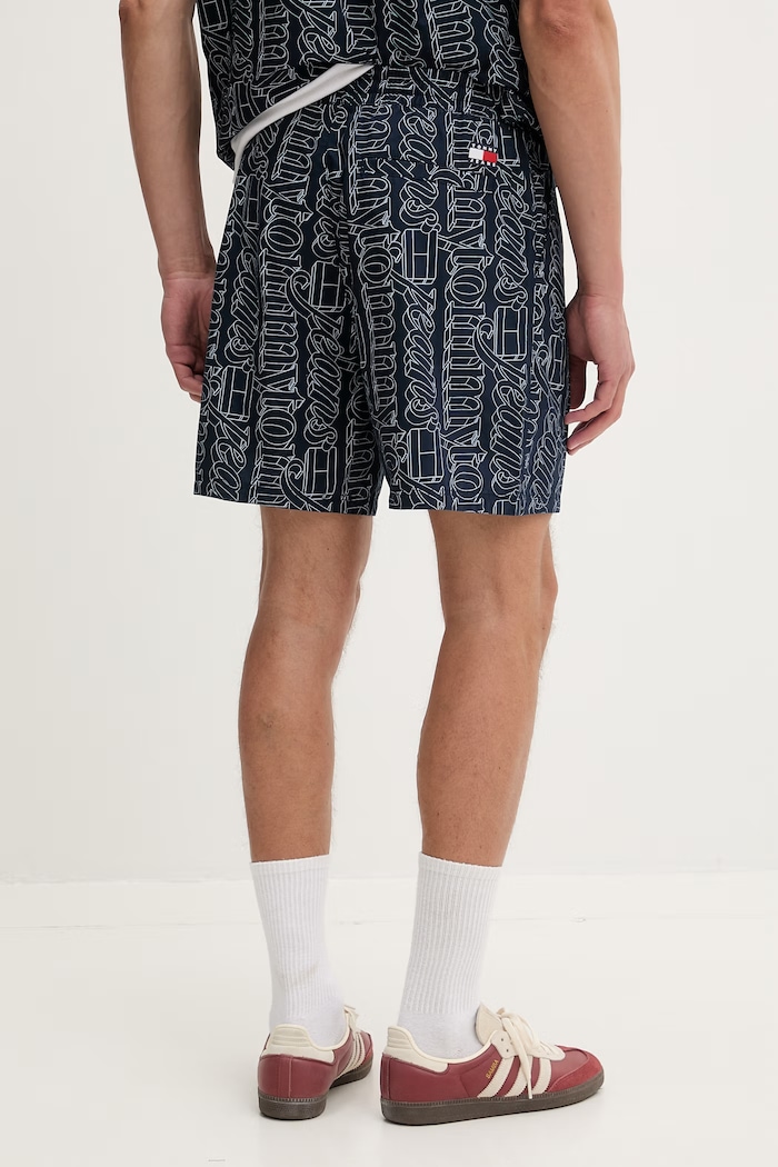 Oblečenie Tommy Jeans šortky pánske bavlnené DM0DM22829 tmavomodrá
