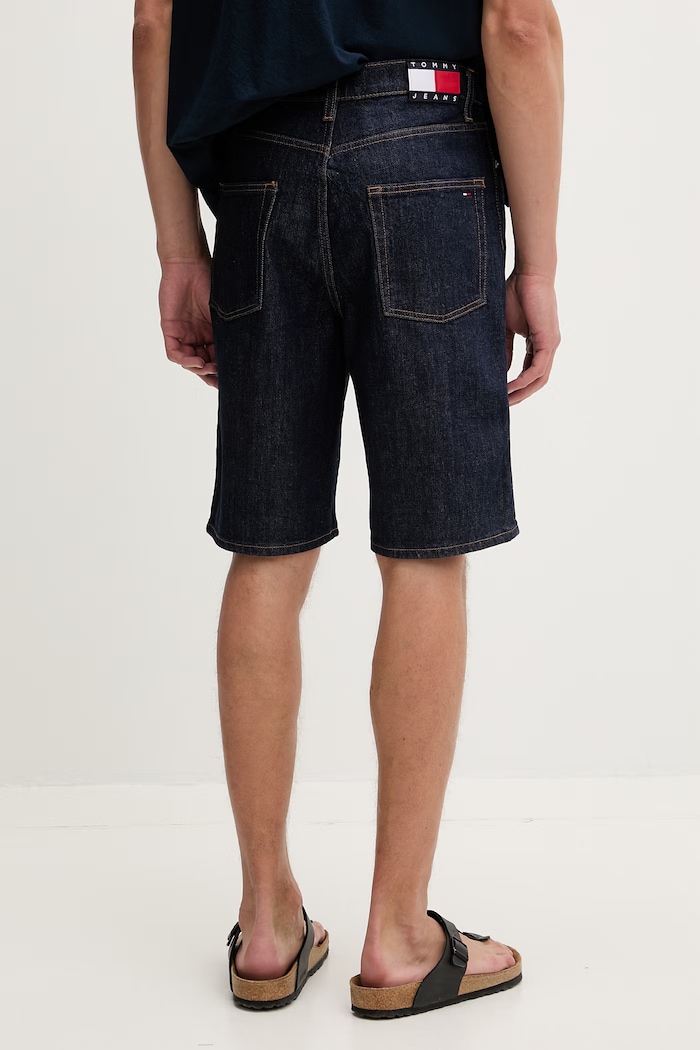 Oblečenie Tommy Jeans šortky pánske rifľové DM0DM22974 tmavomodrá