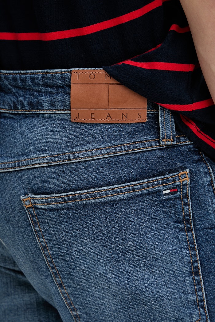 Tommy Jeans σορτς ανδρικά ντένιμ σκούρο μπλε DM0DM22980