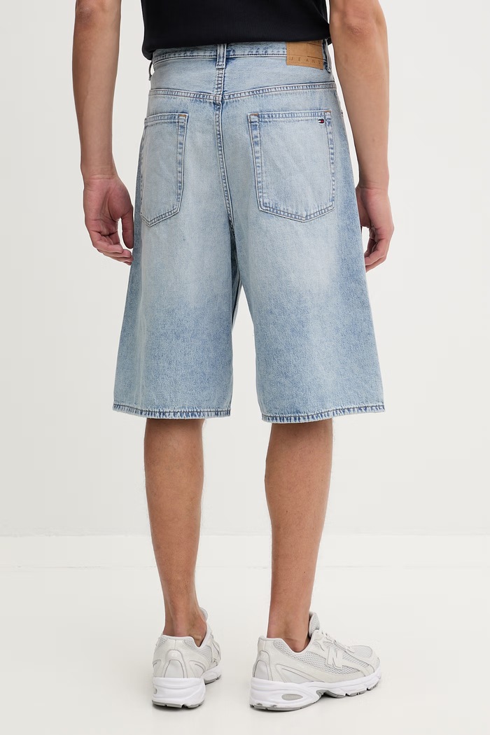 Oblečenie Tommy Jeans šortky pánske rifľové DM0DM23007 modrá