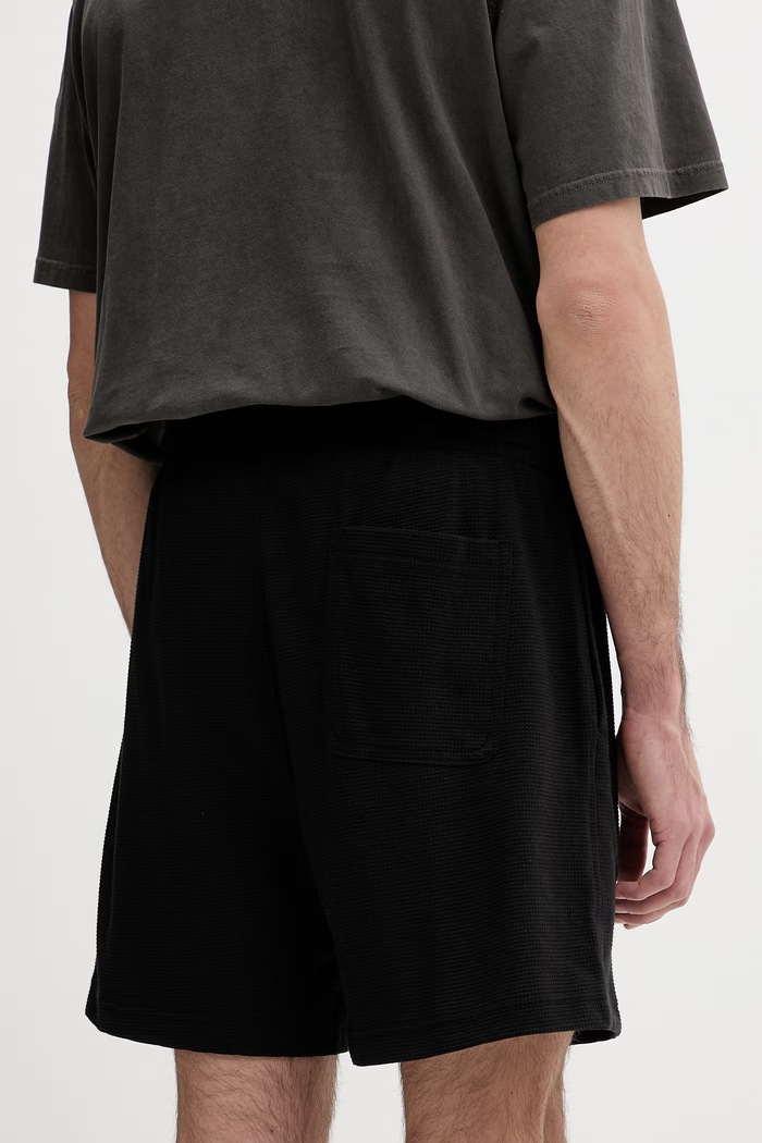 Îmbrăcăminte Tommy Jeans Pantaloni scurți de trening bărbați cu bumbac DM0DM23016 negru