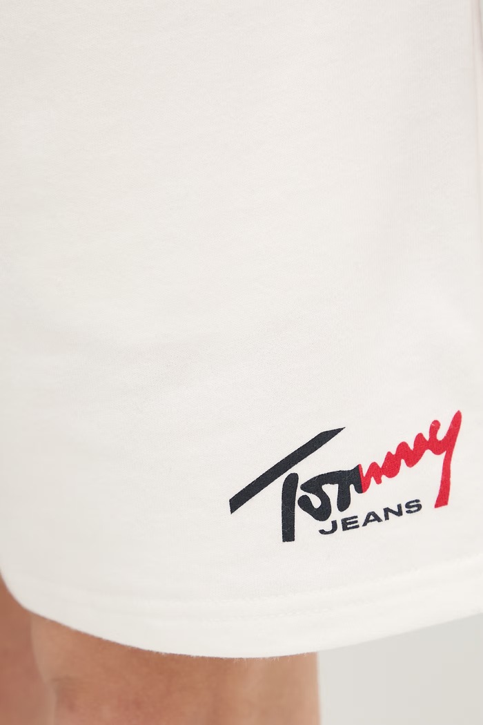 Tommy Jeans pantaloni scurți de trening pentru bărbați, din bumbac bej DM0DM23017