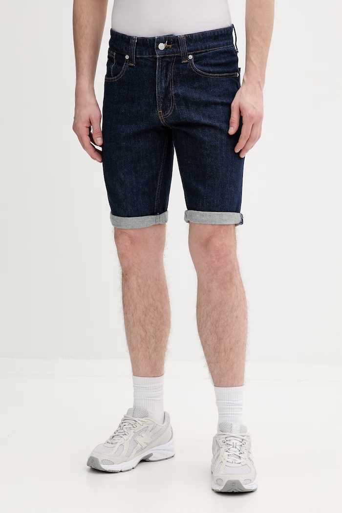 Tommy Jeans pantaloni scurți pentru bărbați, din denim bleumarin DM0DM23067