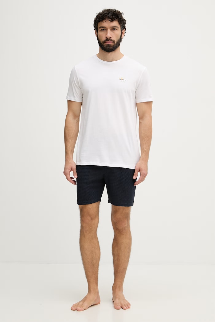 Calvin Klein šortky pánske s viskózou LV00NM2987 tmavomodrá SS26