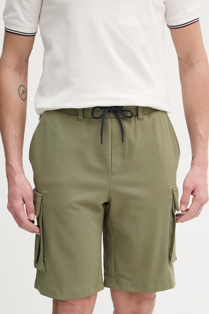 Šortky Aeronautica Militare s elastanom zelená BF0031UF00674