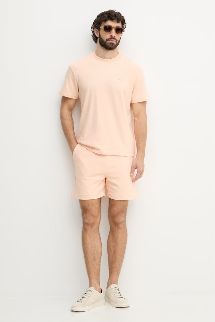 Lacoste teplákové šortky pánské bavlněné GH1973 oranžová SS26