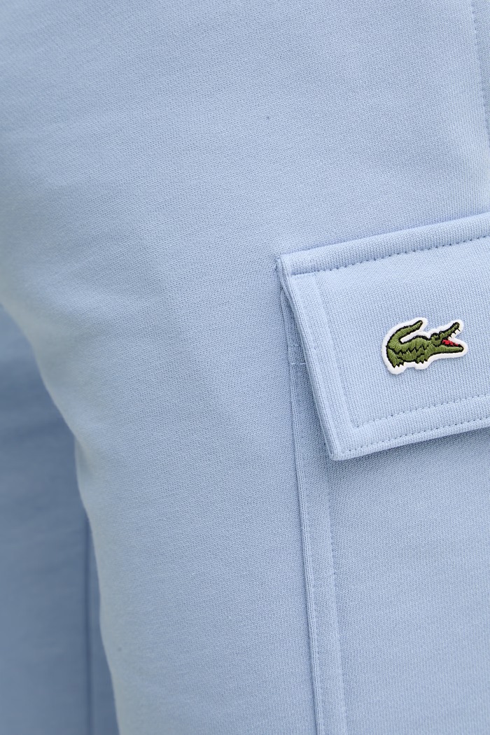 Lacoste pantaloni scurți de trening bărbați din bumbac albastru GH9743