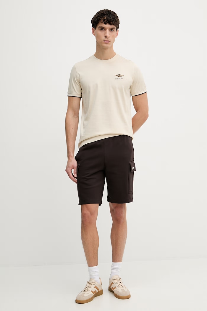 Lacoste pantaloni scurți de trening bărbați din bumbac GH9743 negru SS26