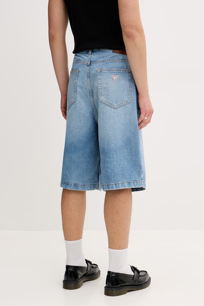 Ρούχα Guess Jeans Σορτς Ανδρικά ντένιμ M6GD39.D5M5V μπλε