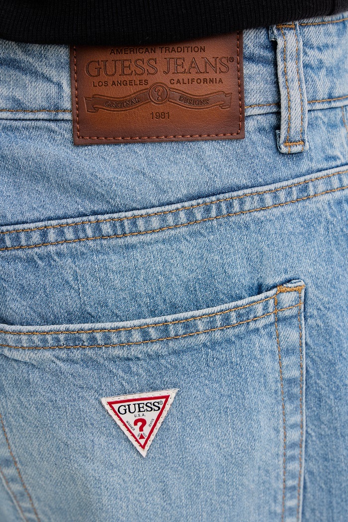 Guess Jeans Σορτς Ανδρικά ντένιμ μπλε M6GD39.D5M5V