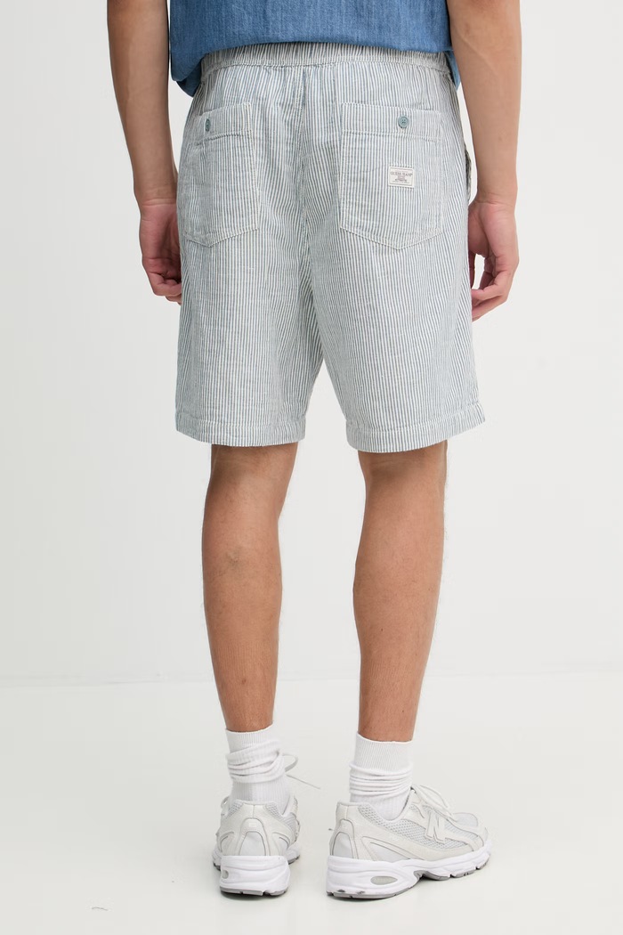 Oblečení Guess Jeans šortky pánské s příměsí lnu M6GD56.WO551 modrá