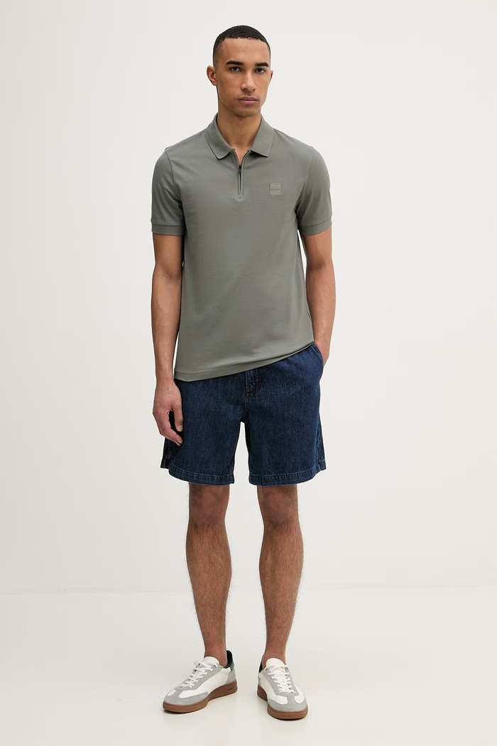 BOSS Orange pantaloni scurți pentru bărbați, din denim 50557454 bleumarin SS26