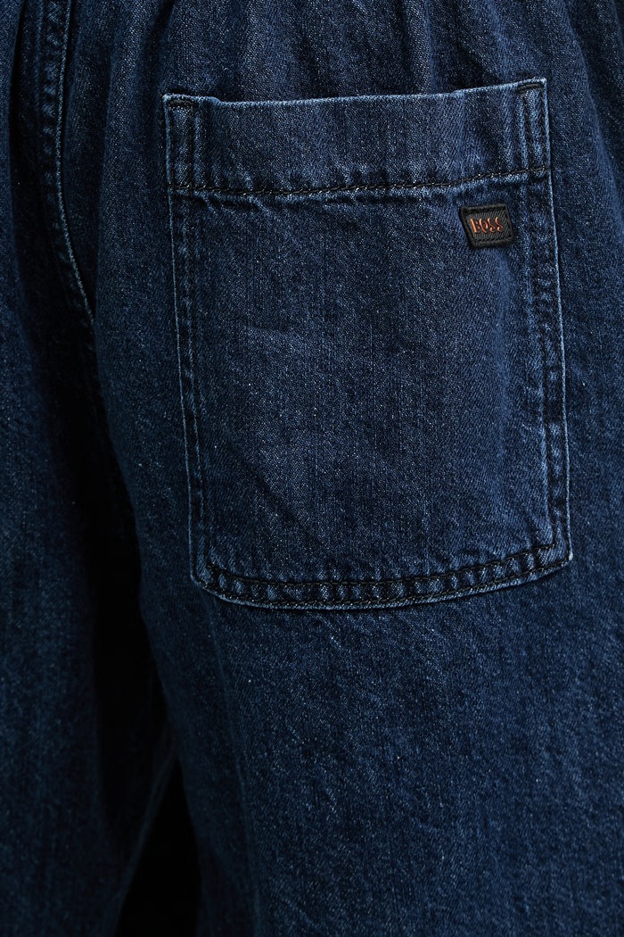 BOSS Orange pantaloni scurți pentru bărbați, din denim bleumarin 50557454