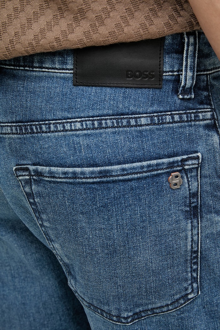 BOSS Orange pantaloni scurți pentru bărbați, din denim albastru 50559891