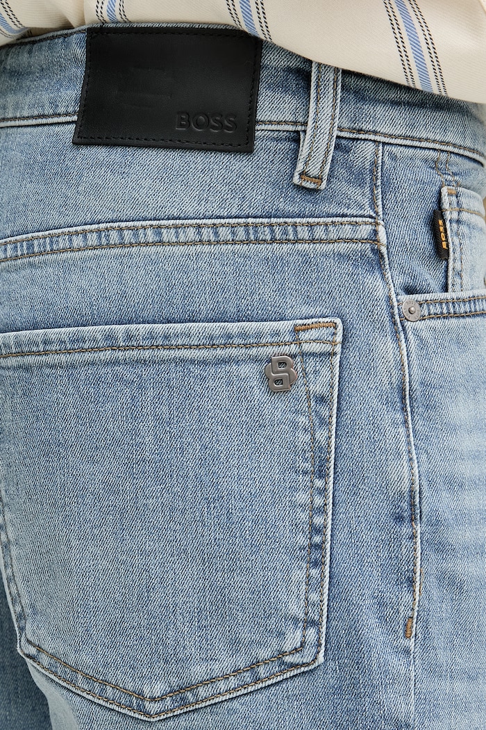 BOSS Orange pantaloni scurți bărbați denim albastru 50559892