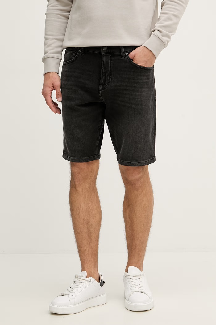 BOSS Orange szorty męskie jeansowe czarny 50568924