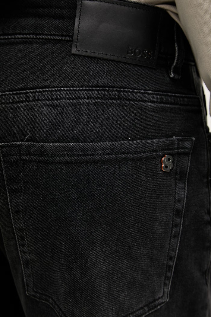 BOSS Orange szorty męskie jeansowe czarny 50568924