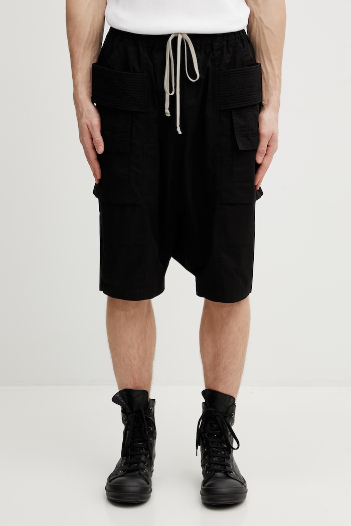 Rick Owens DRKSHDW Creatch Cargo Pods šortky cargo bavlnené pánske bavlna čierna DU01F4382.CR