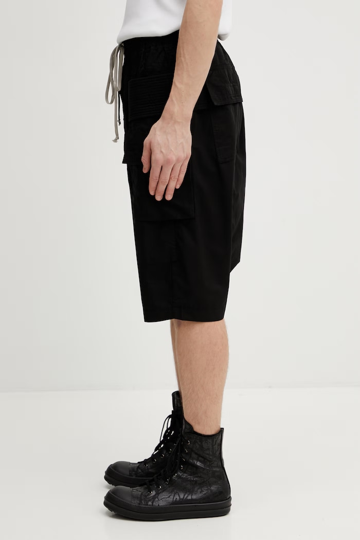 Rick Owens DRKSHDW Creatch Cargo Pods šortky cargo bavlnené pánske DU01F4382.CR čierna SS26