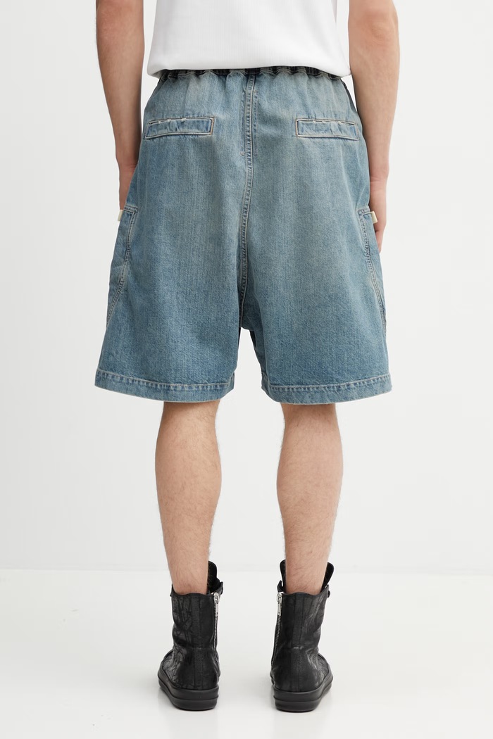 Oblečení Rick Owens DRKSHDW Bauhaus šortky džínové pánské DU01F4389.DWB modrá