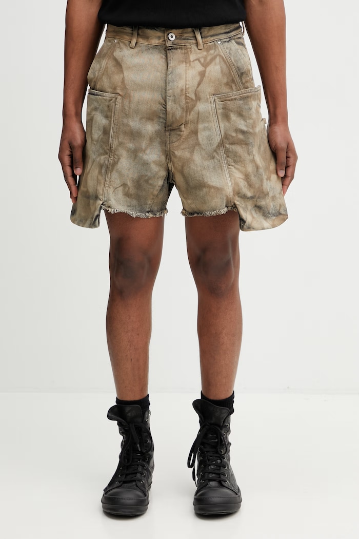 Rick Owens DRKSHDW Stefan Cargo pantaloncini in jeans da uomo marrone DU01F4358.DST