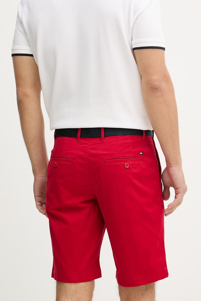 Îmbrăcăminte Tommy Hilfiger pantaloni scurți pentru bărbați, din bumbac cu elastan MW0MW42349 rosu