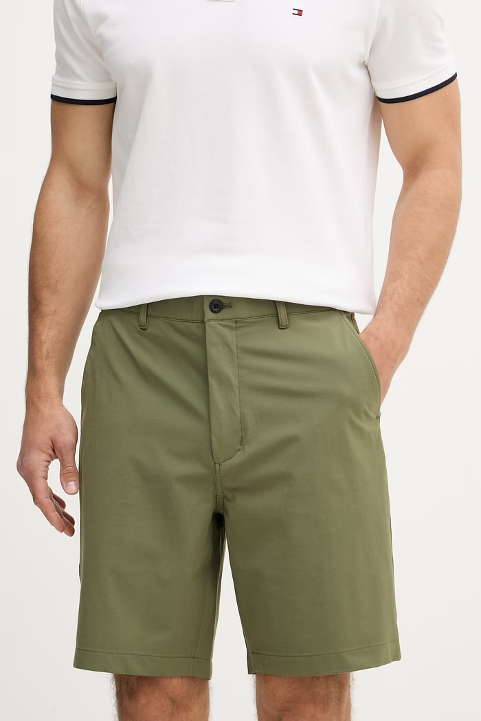 Tommy Hilfiger pantaloni scurți chinos pentru bărbați verde MW0MW42354