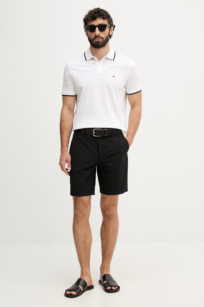 Tommy Hilfiger pantaloni scurți chinos pentru bărbați MW0MW42354 negru SS26