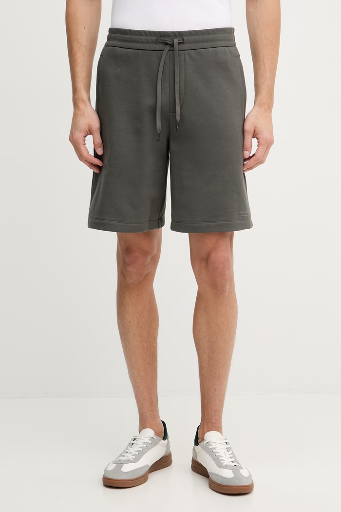 Armani Exchange teplákové šortky pánske bavlnené zelená XM001300.AF20934