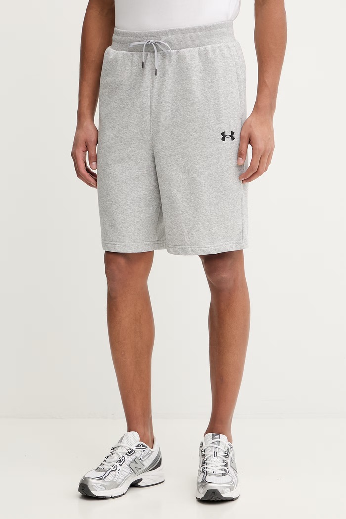 Under Armour pantaloni scurți de trening bărbați cu bumbac Rival gri 6009345