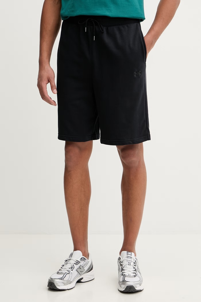 Under Armour pantaloni scurți de trening bărbați cu bumbac Rival negru 6009345