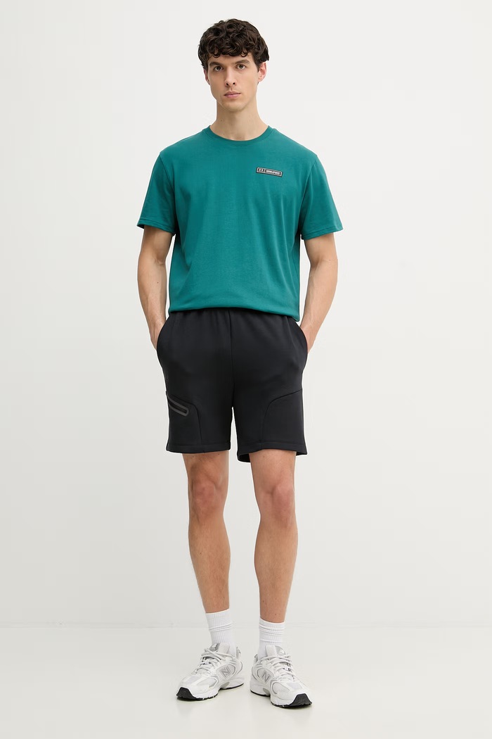 Under Armour trenirka kratke hlače moške Unstoppable Flc 1379809 črna SS26