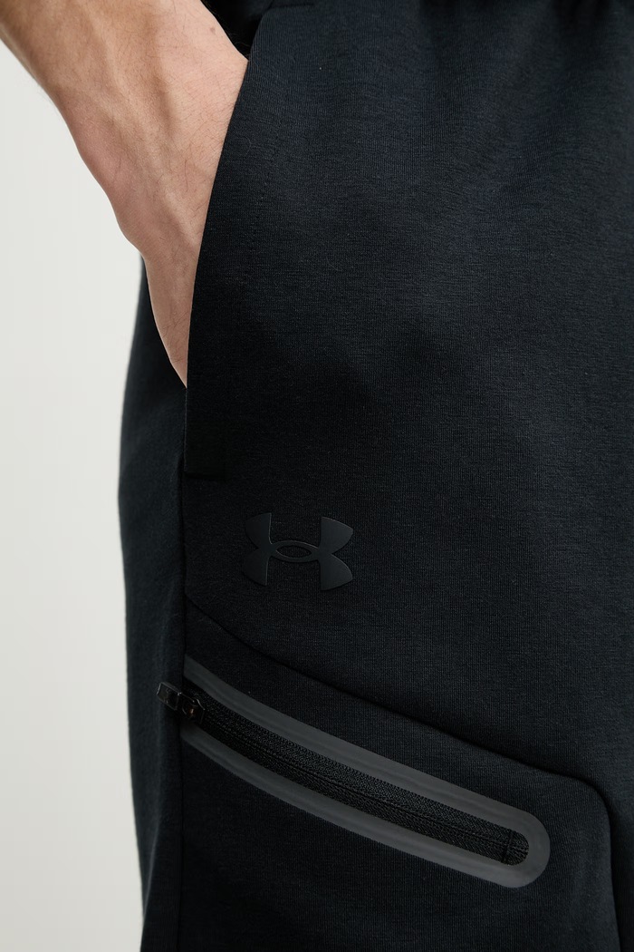 Under Armour trenirka kratke hlače moške Unstoppable Flc črna 1379809