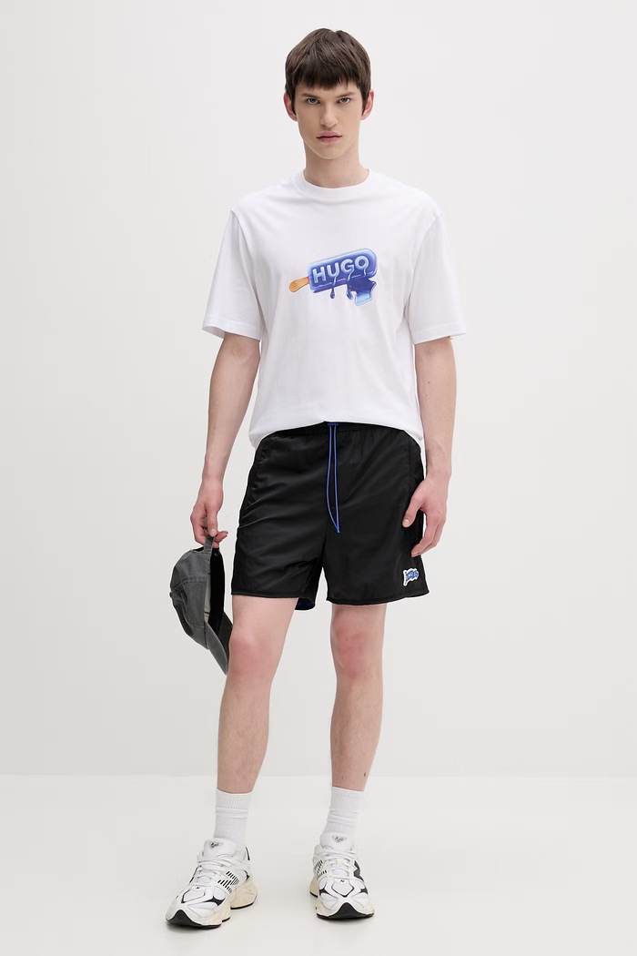 HUGO Blue pantaloni scurți pentru bărbați Ganiro262S 50556059 negru SS26