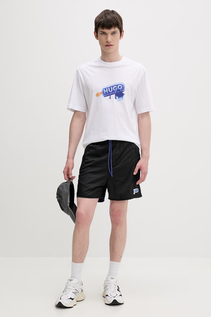 HUGO Blue pantaloni scurți pentru bărbați Ganiro262S 50556059 negru SS26
