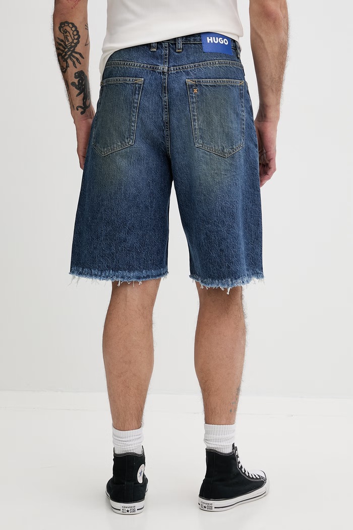 Îmbrăcăminte HUGO Blue pantaloni scurți bărbătești din denim MASON/S 50555975 albastru