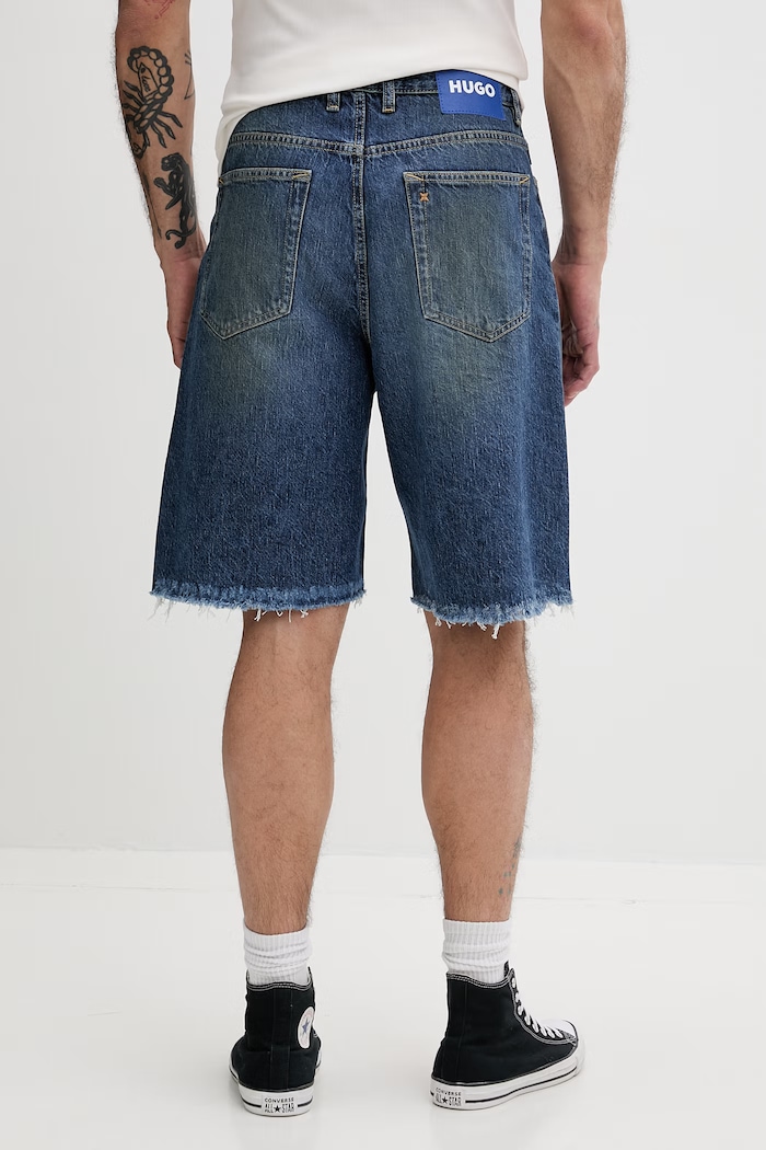Îmbrăcăminte HUGO Blue pantaloni scurți bărbătești din denim MASON/S 50555975 albastru