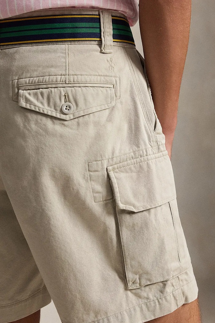 Одежда Хлопковые шорты Polo Ralph Lauren RUGGED TWILL-GELLAR 710964027004 зелёный